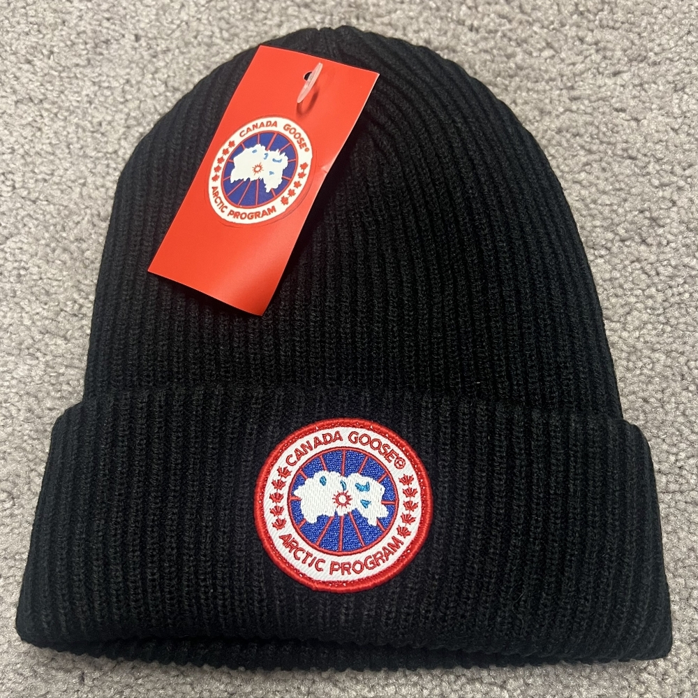 Canada Goose Black Knit Beanie